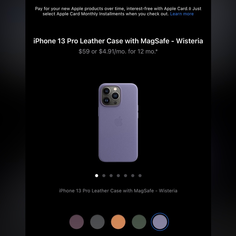 IPhone 13 Pro Wisteria Leather Case